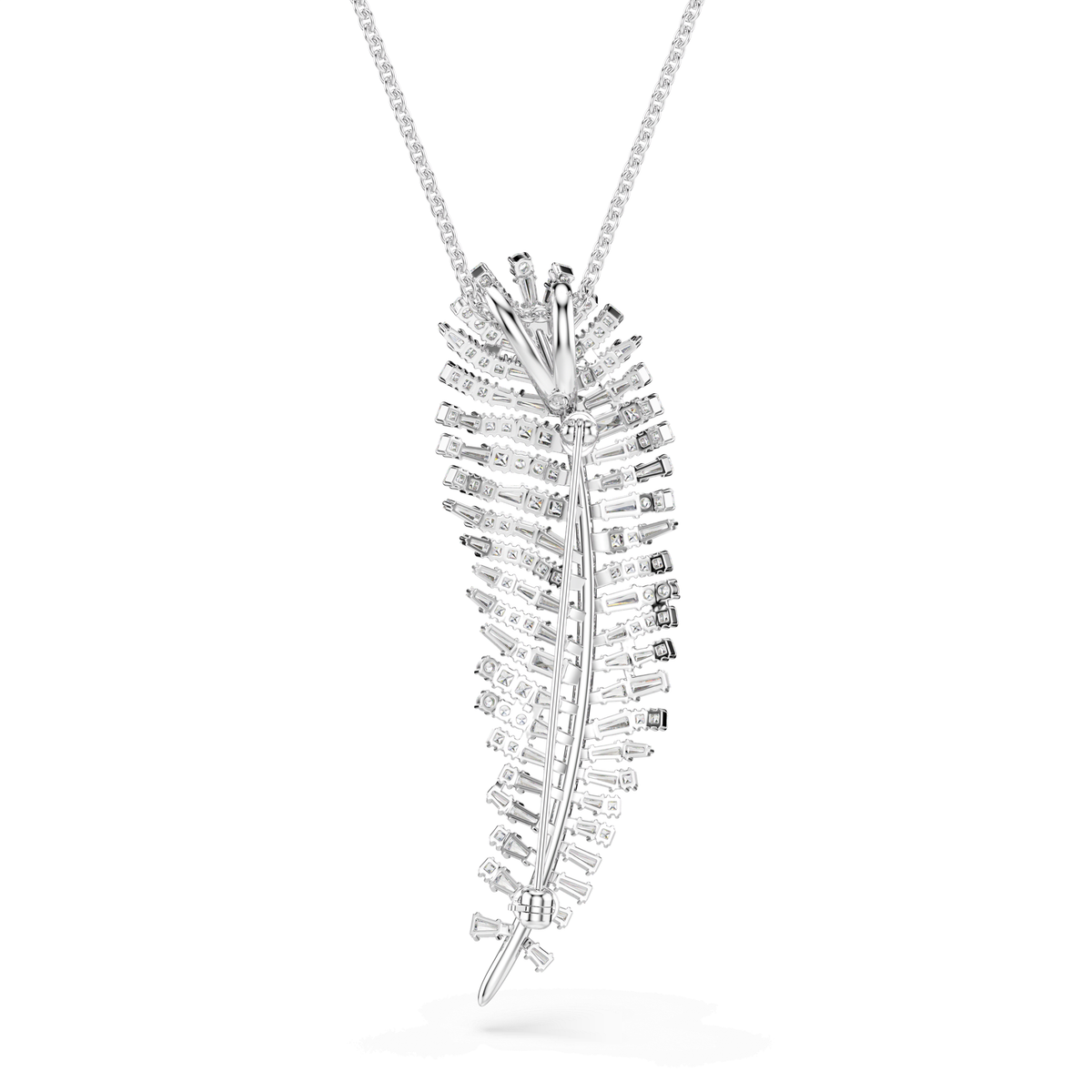 Swarovski Pendentif et broche Vienna Plume Blanc 5749209