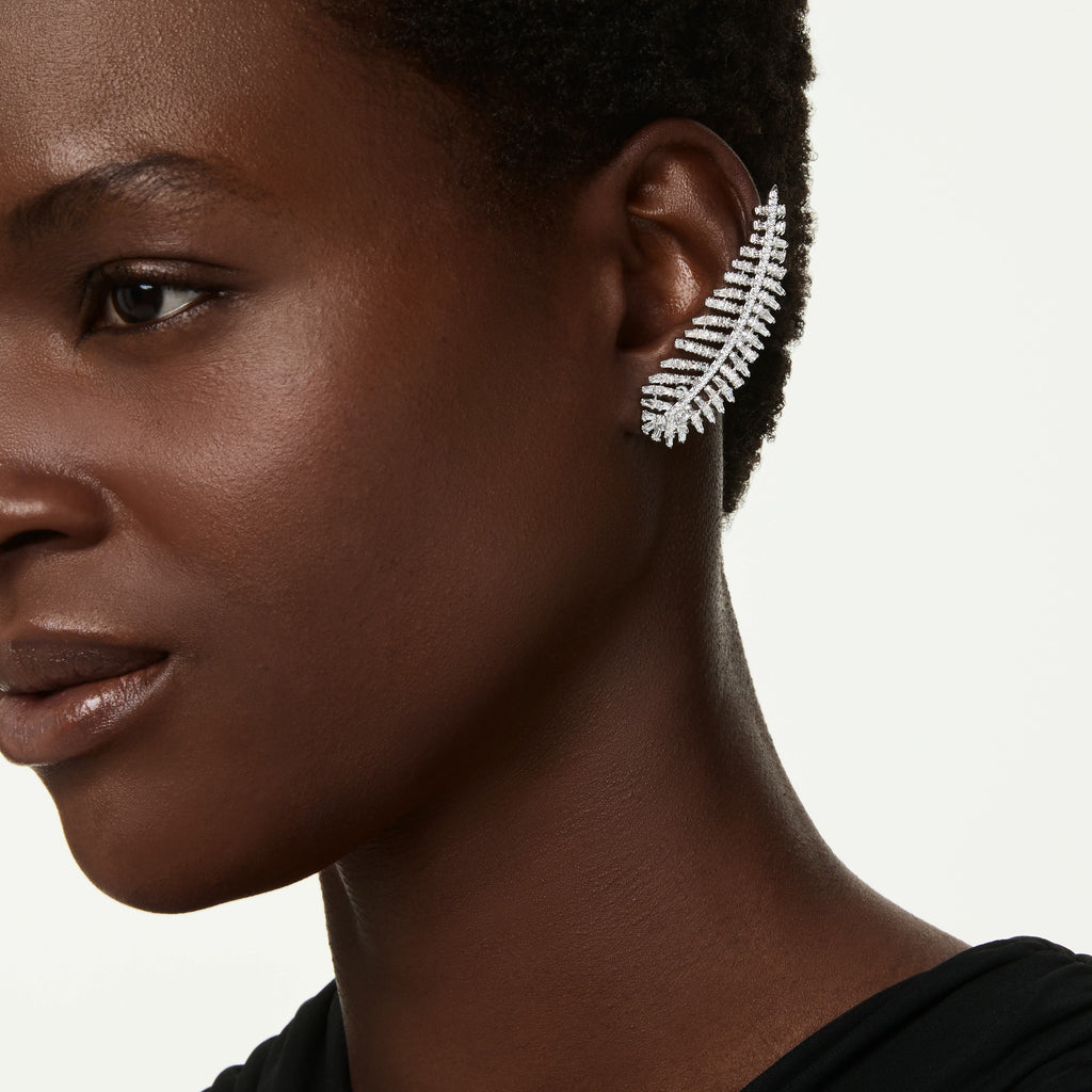 Swarovski Boucles d'oreilles Vienna Plume Blanc 5749211