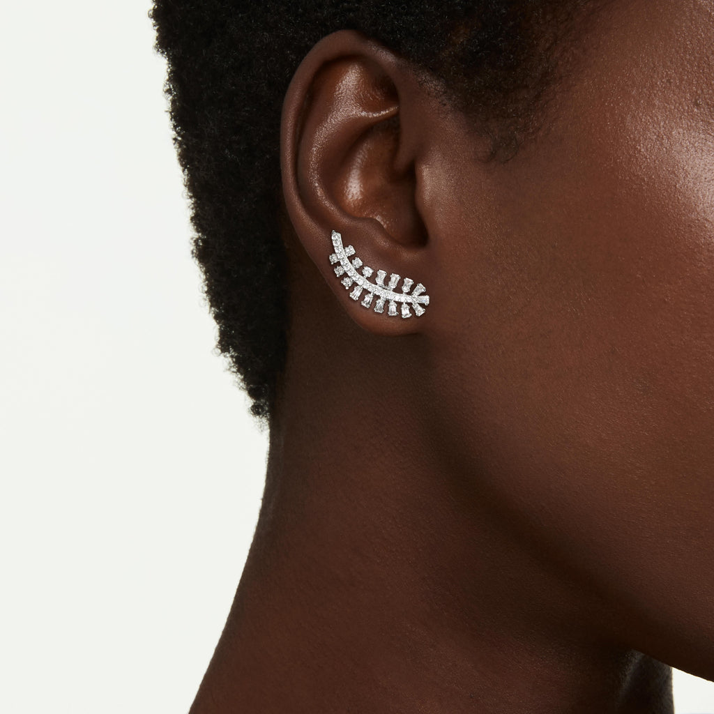 Swarovski Boucles d'oreilles Vienna Plume Blanc 5749211
