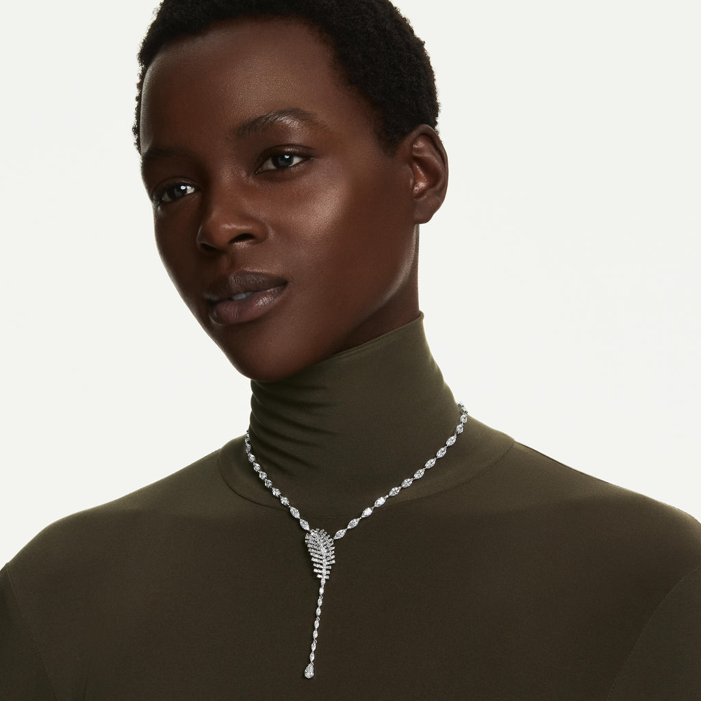 Swarovski Collier en Y Vienna Plume Blanc 5749265