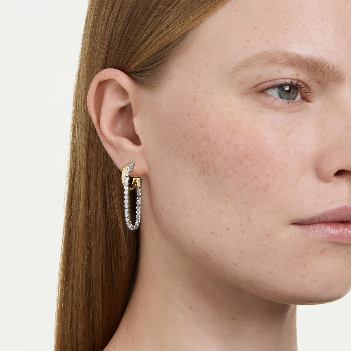 Swarovski Boucles d'oreilles Hyperbola Blanc 5749366
