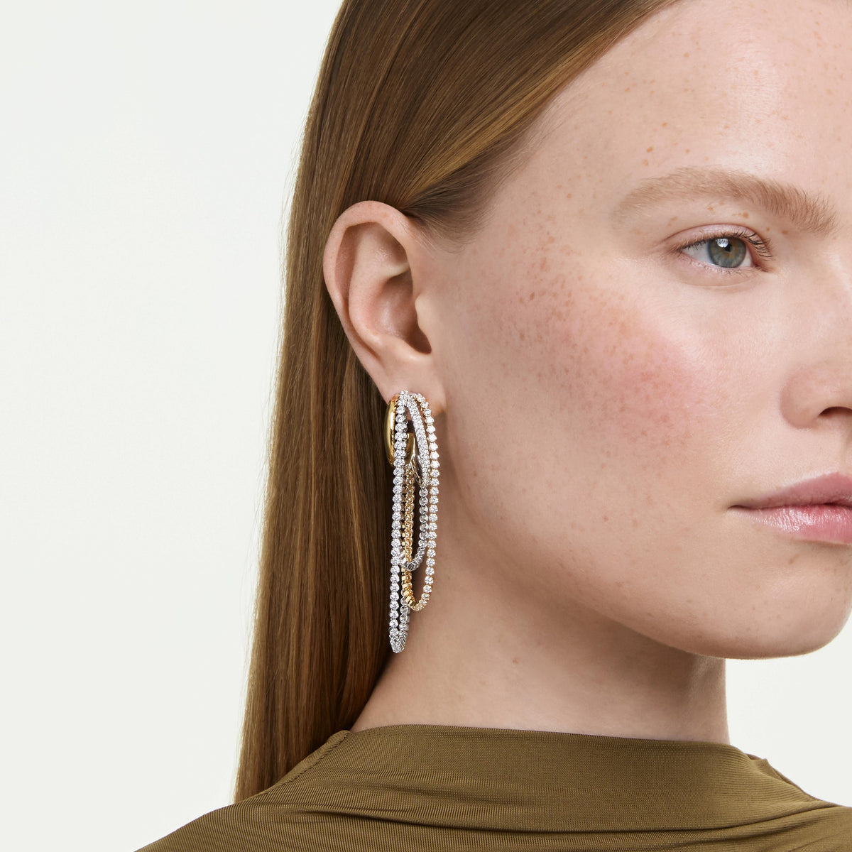 Swarovski Boucles d'oreilles Hyperbola Blanc 5749368