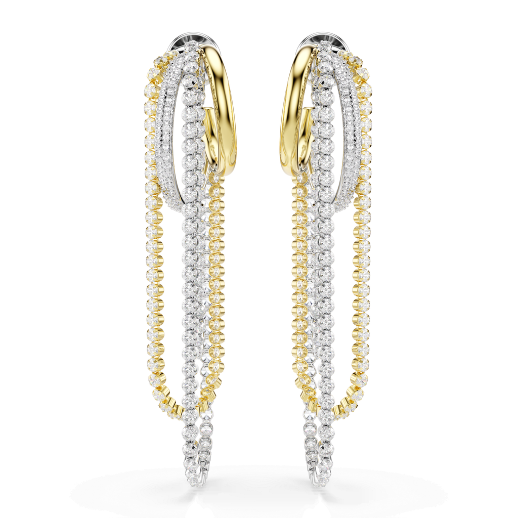 Swarovski Boucles d'oreilles Hyperbola Blanc 5749368
