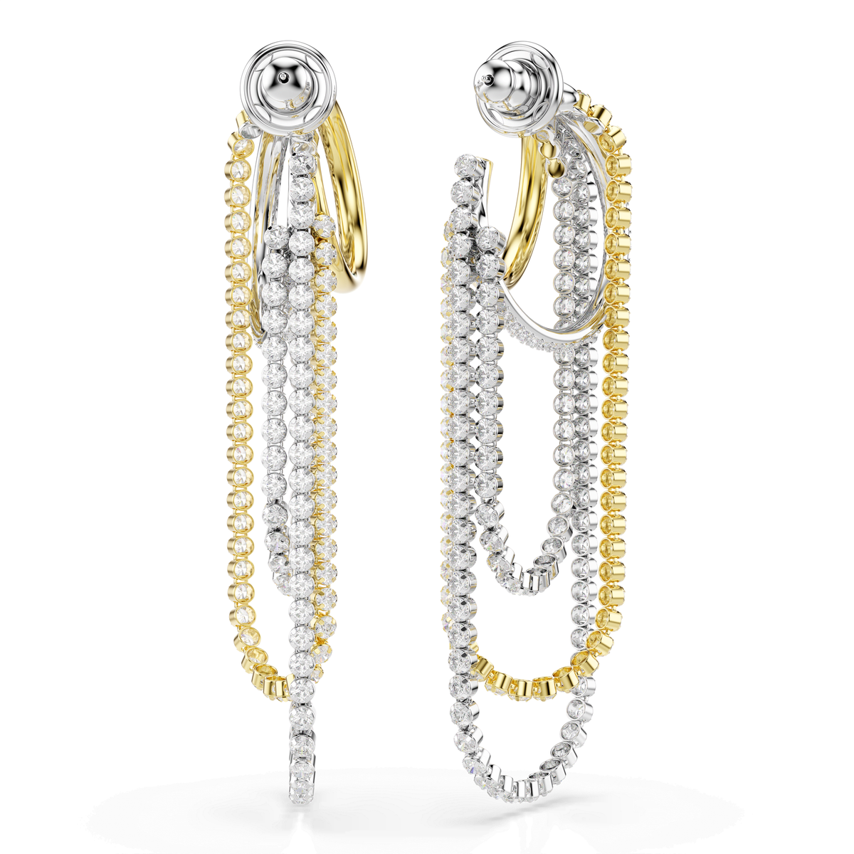 Swarovski Boucles d'oreilles Hyperbola Blanc 5749368
