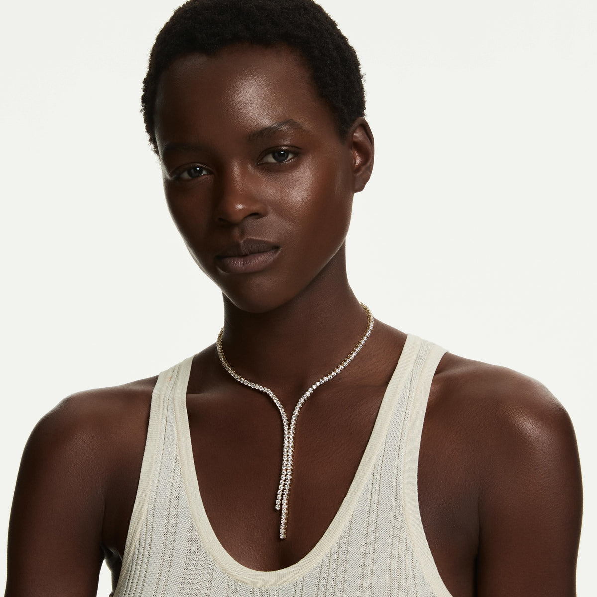 Swarovski Collier en Y Matrix Blanc 5750601