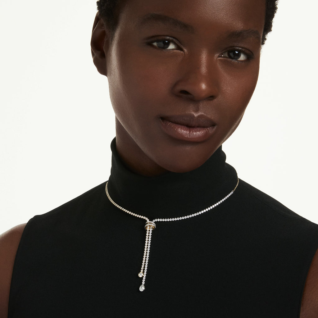Swarovski Collier en Y Hyperbola nœud Blanc 5752854