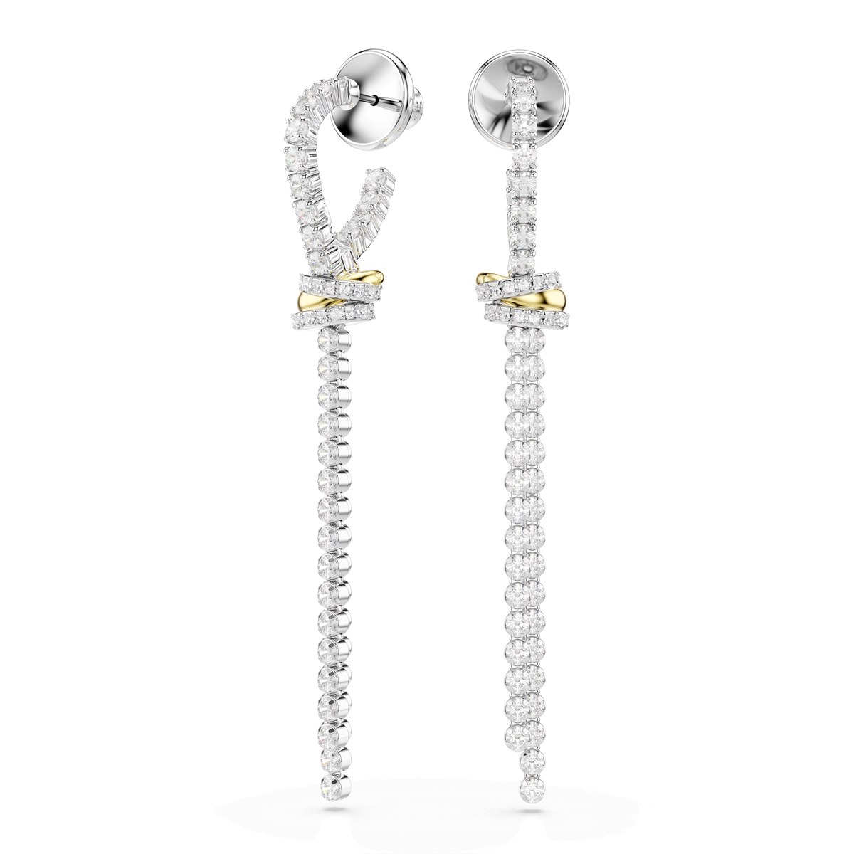 Swarovski Pendants d'oreilles Hyperbola nœud Blanc 5752866