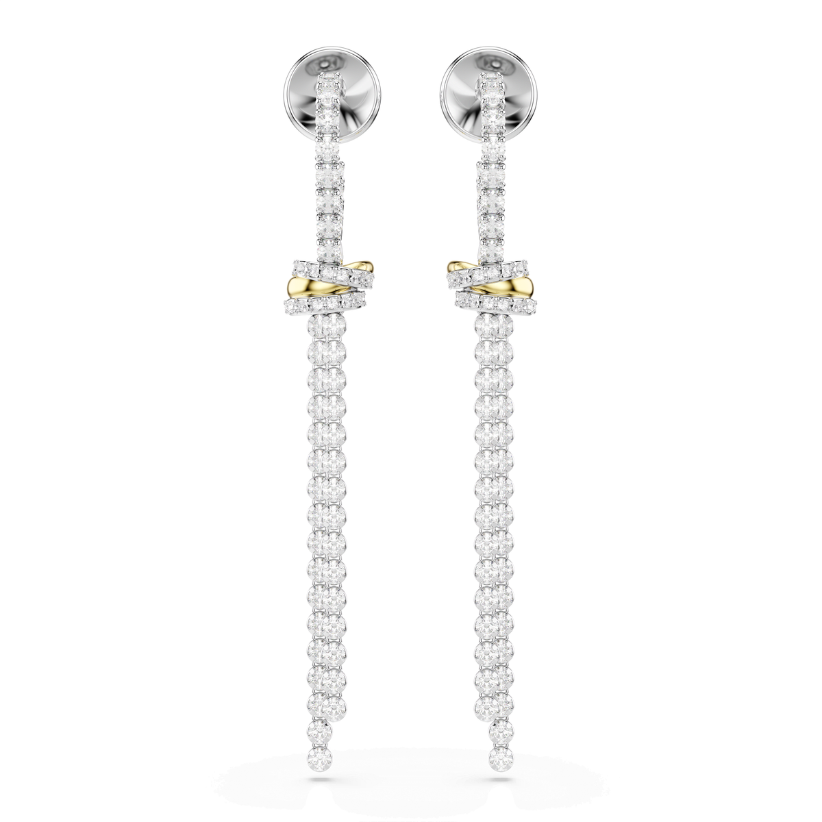 Swarovski Pendants d'oreilles Hyperbola nœud Blanc 5752866