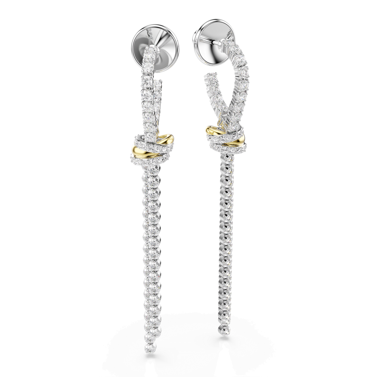 Swarovski Pendants d'oreilles Hyperbola nœud Blanc 5752866