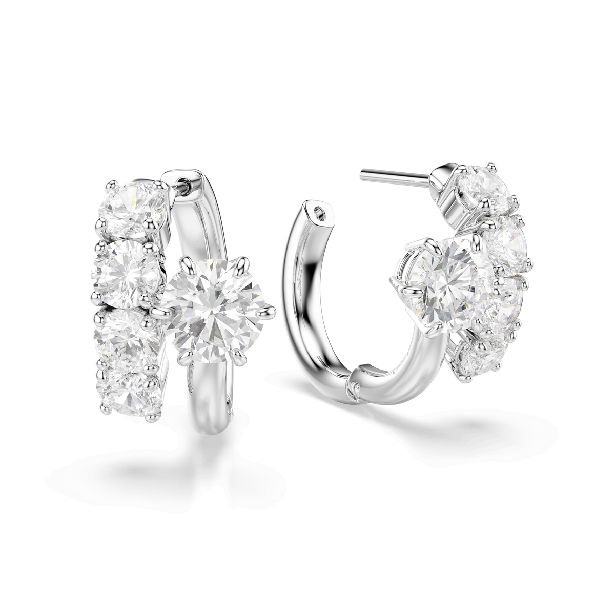 Swarovski Anneaux d'oreilles Matrix Blanc 5753572