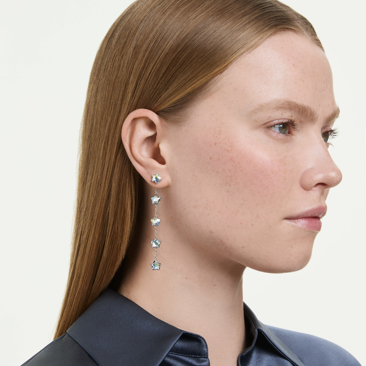 Swarovski Boucles d'oreilles Chroma Étoile Blanc 5754184