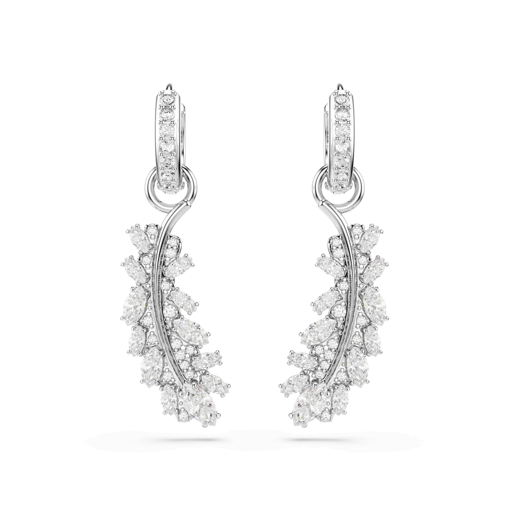 Swarovski Boucles d'oreilles Vienna Plume Blanc 5754272
