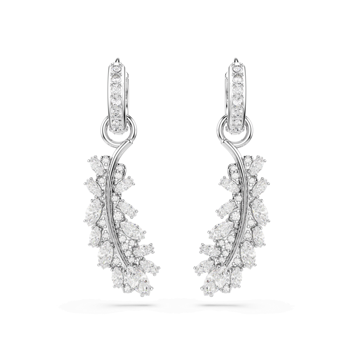 Swarovski Boucles d'oreilles Vienna Plume Blanc 5754272