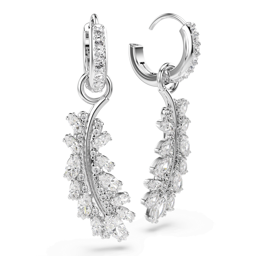 Swarovski Boucles d'oreilles Vienna Plume Blanc 5754272