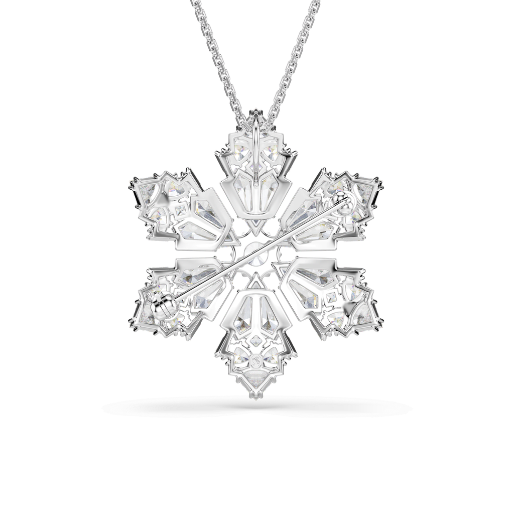Swarovski Pendentif et broche Idyllia Flocon de neige Blanc 5754685
