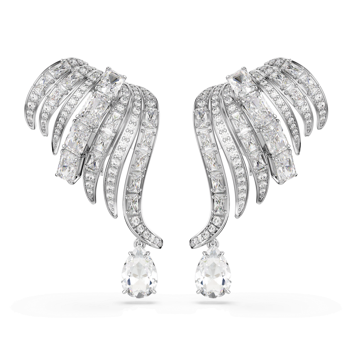 Swarovski Boucles d'oreilles clip Vienna Plume Blanc 5755961