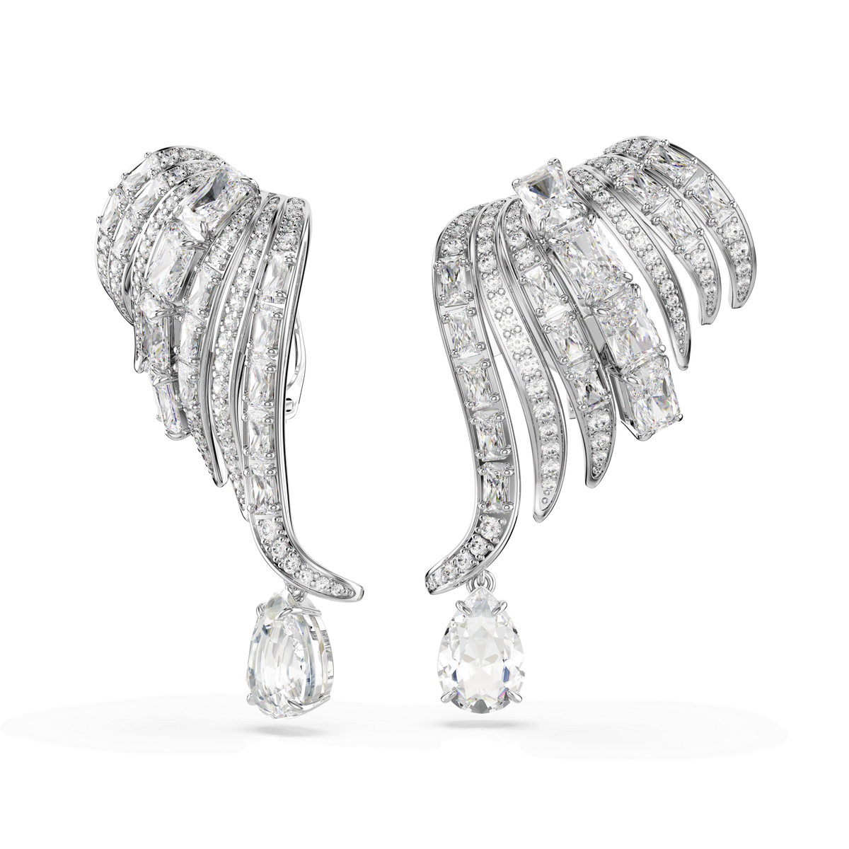 Swarovski Boucles d'oreilles clip Vienna Plume Blanc 5755961