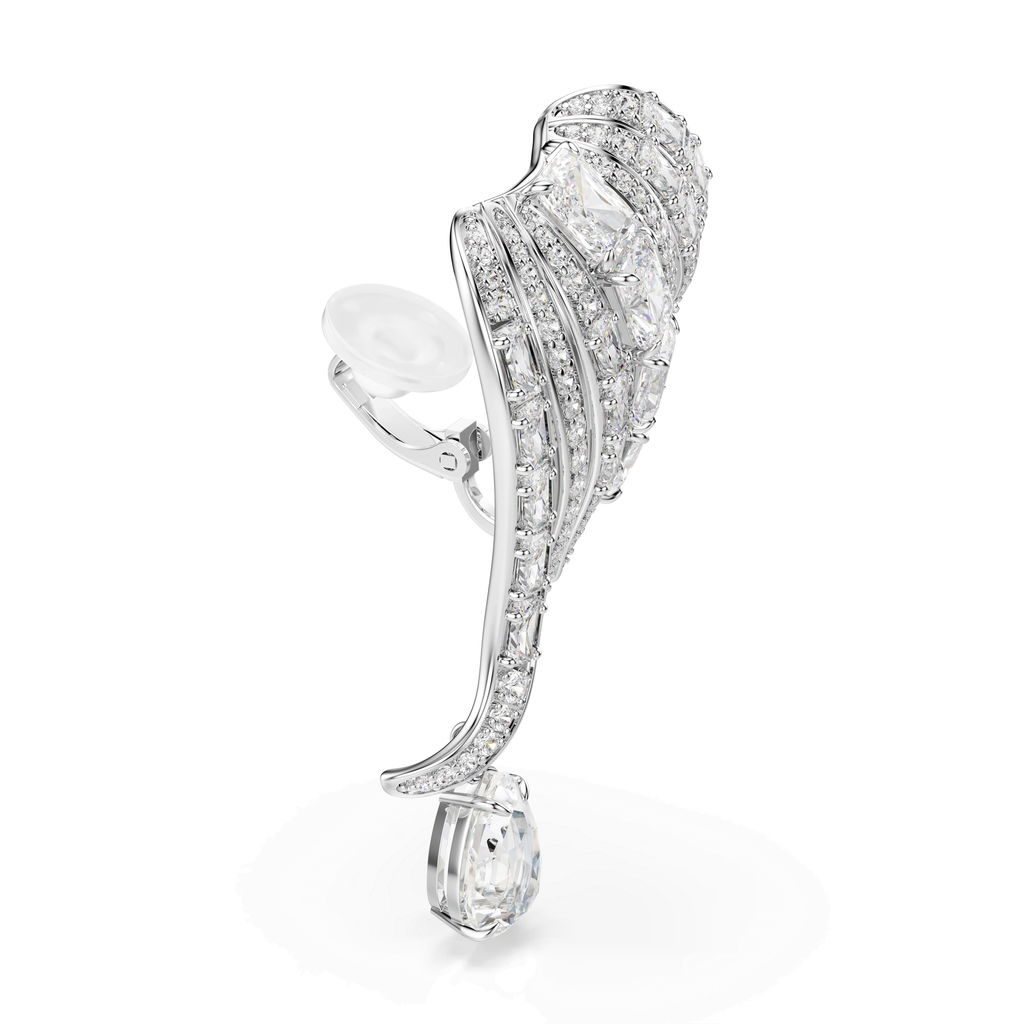 Swarovski Boucles d'oreilles clip Vienna Plume Blanc 5755961