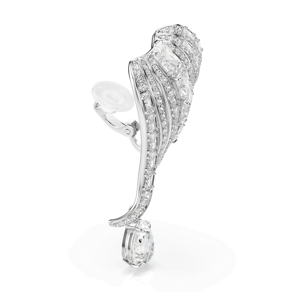 Swarovski Boucles d'oreilles clip Vienna Plume Blanc 5755961