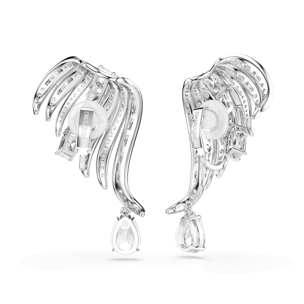 Swarovski Boucles d'oreilles clip Vienna Plume Blanc 5755961
