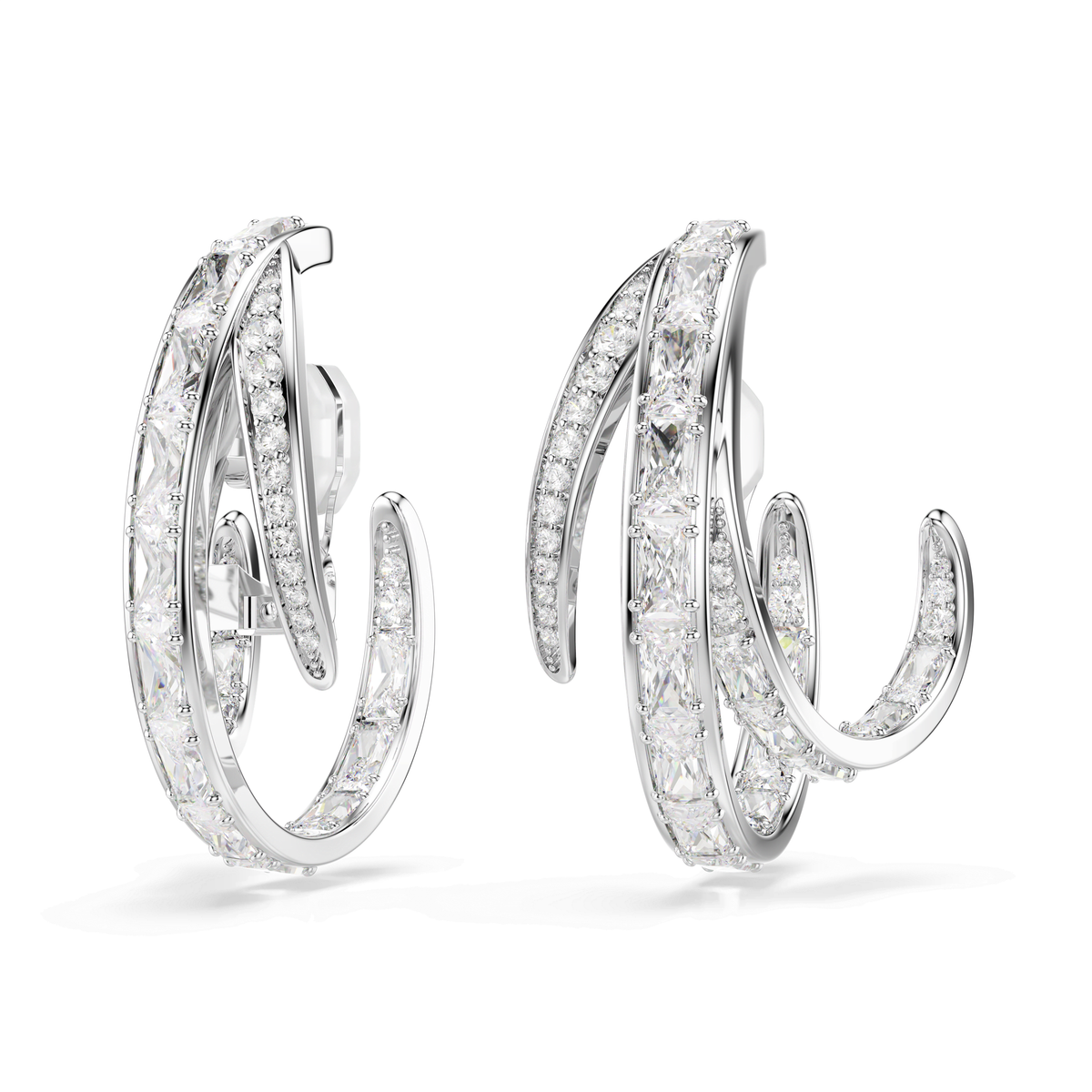 Swarovski Boucles d'oreilles clip Vienna Plume Blanc 5756046