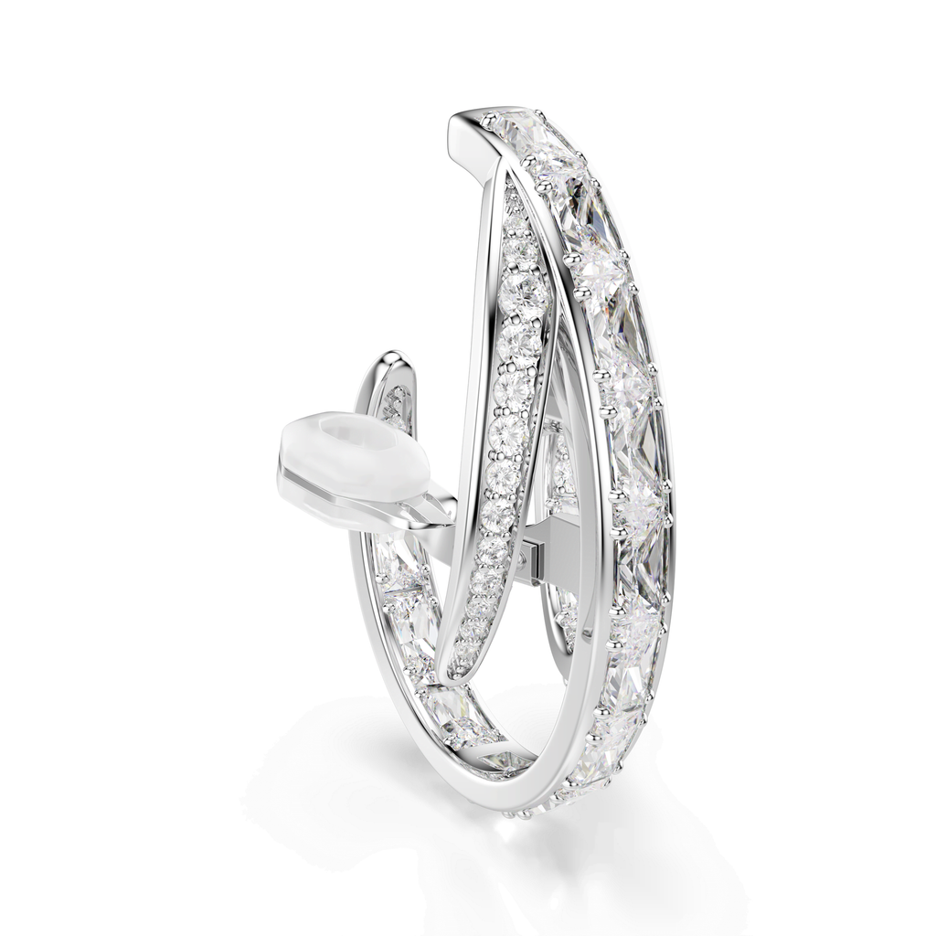 Swarovski Boucles d'oreilles clip Vienna Plume Blanc 5756046