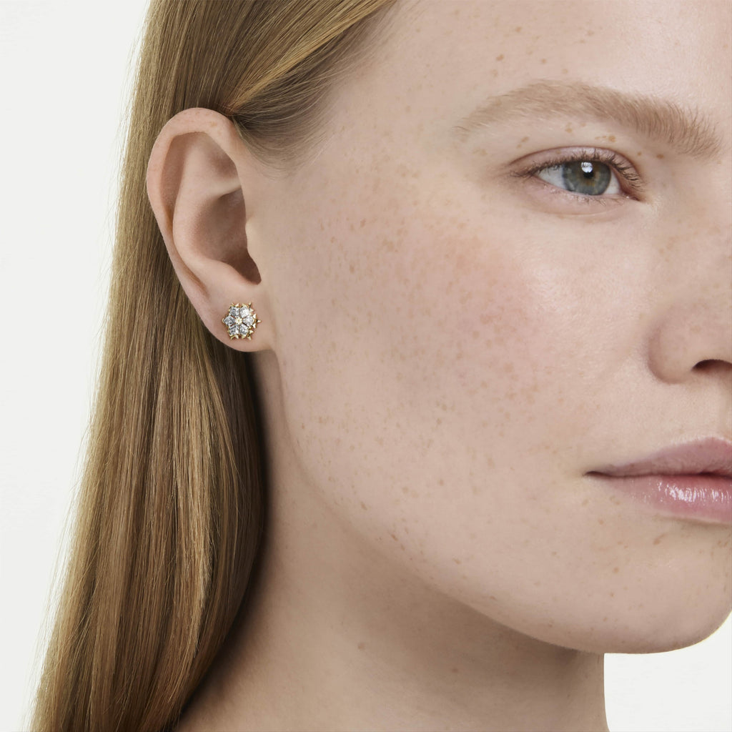 Swarovski Clous d'oreilles Magic Flocon de neige Blanc 5757816