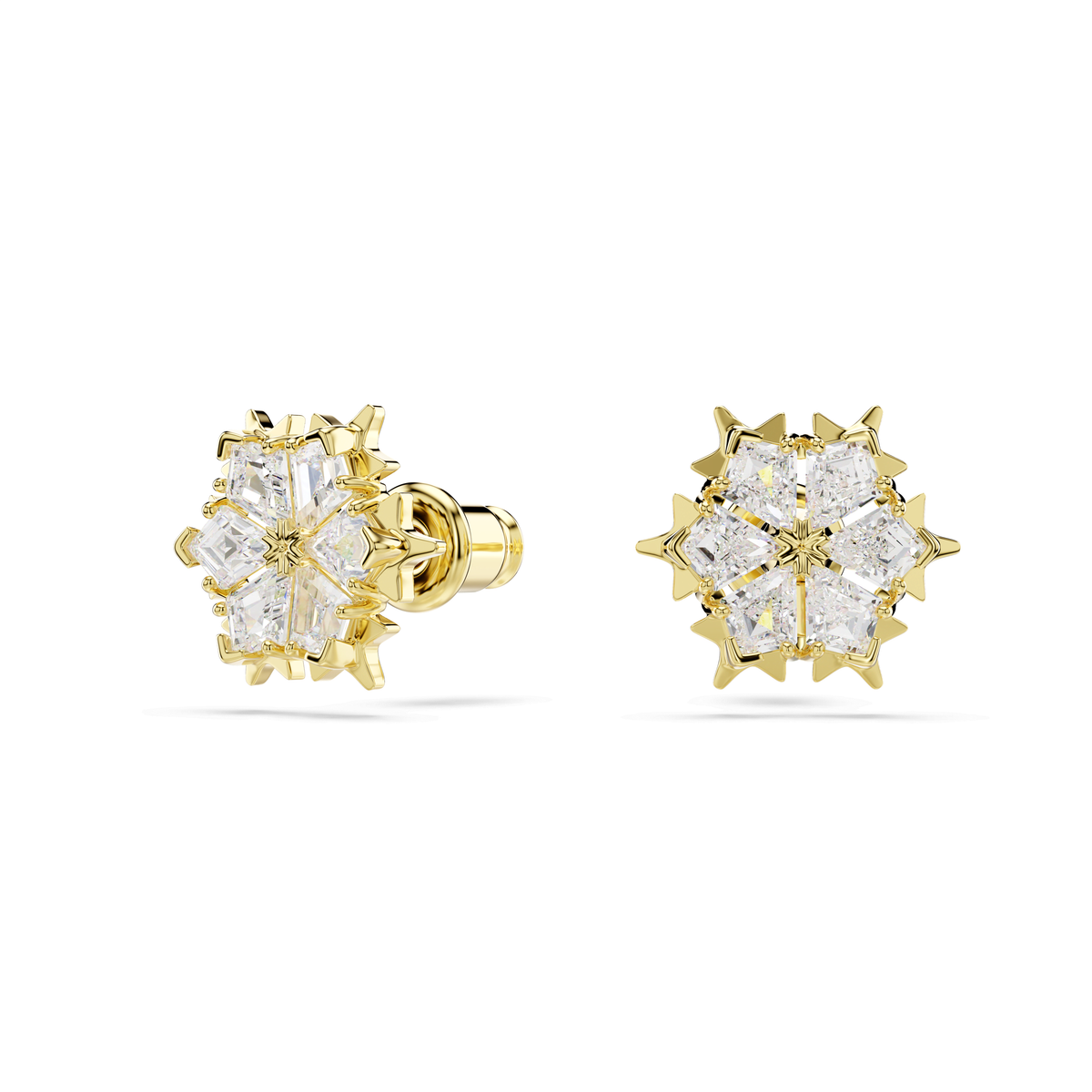 Swarovski Clous d'oreilles Magic Flocon de neige Blanc 5757816