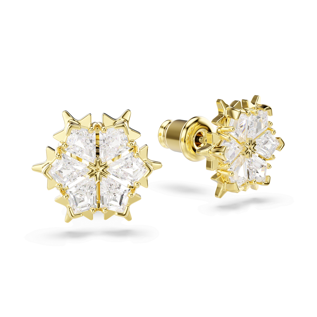 Swarovski Clous d'oreilles Magic Flocon de neige Blanc 5757816