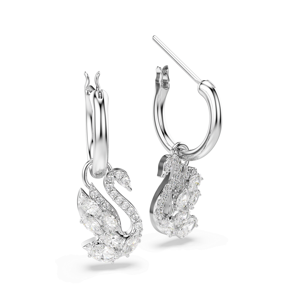 Swarovski Pendants d'oreilles Swan Cygne Blanc 5759942