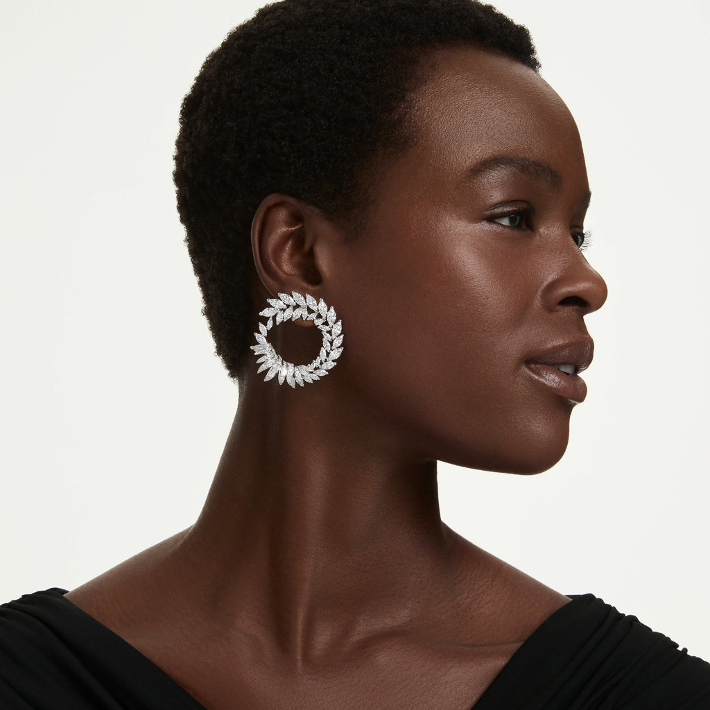 Swarovski Anneaux d'oreilles Mesmera Blanc 5760966