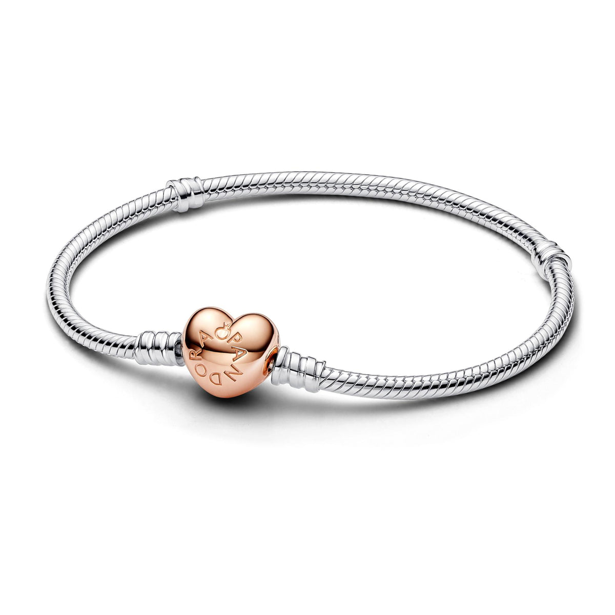 Pandora Moments Bracelet Cœur & Maille Serpent 580719