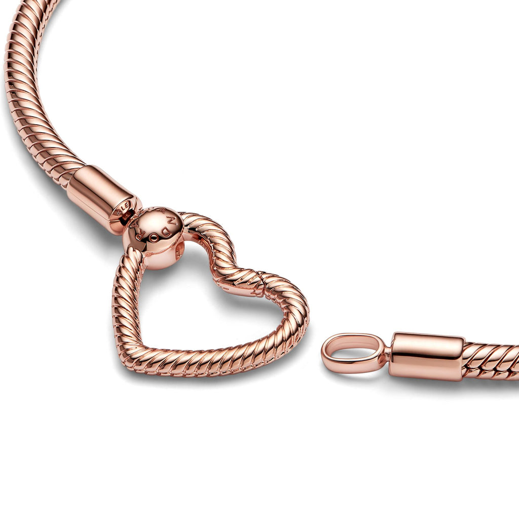 Pandora Moments Bracelet Maille Serpent Fermoir Cœur 582257C00