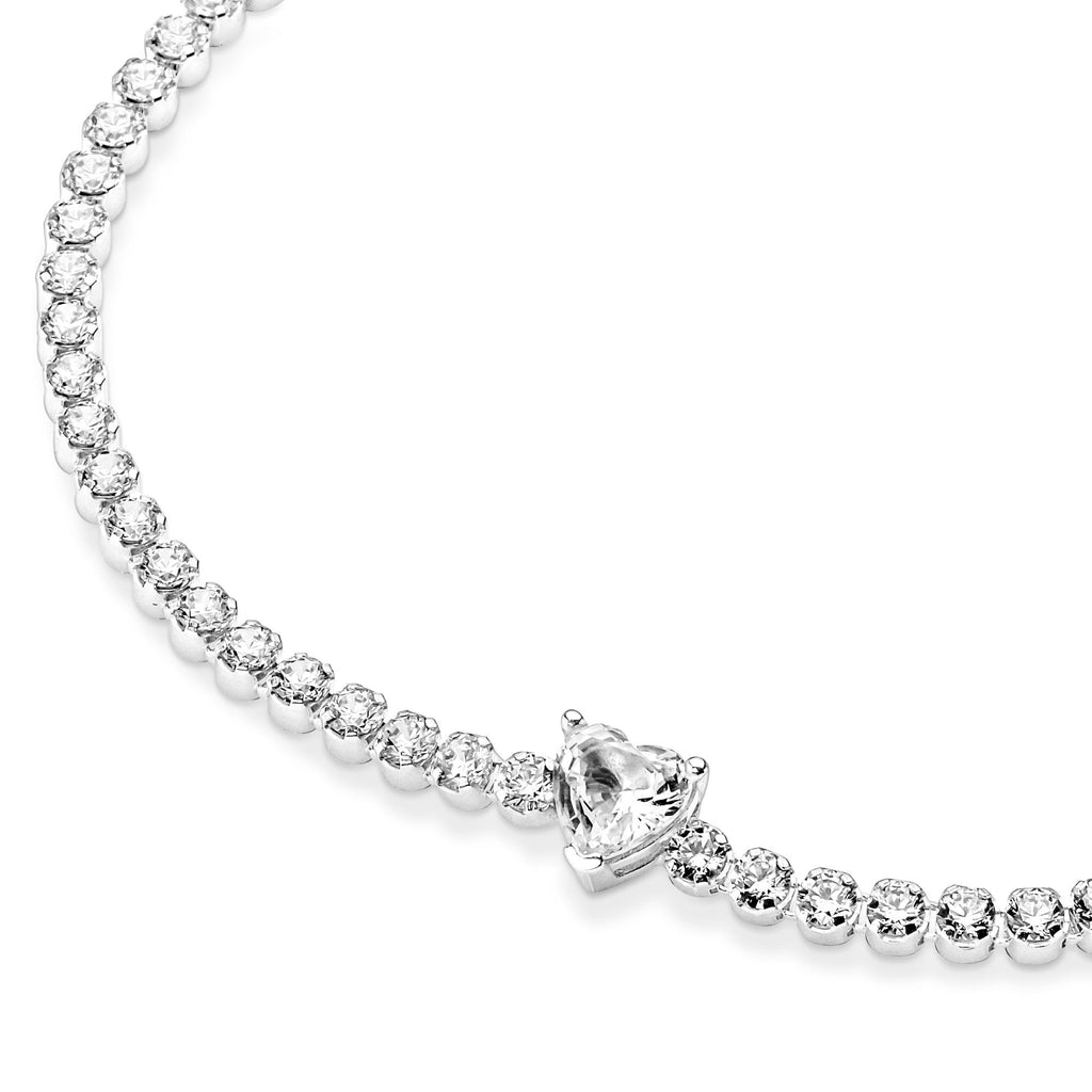 Pandora Timeless Bracelet Rivière Cœur Scintillant 590041C01