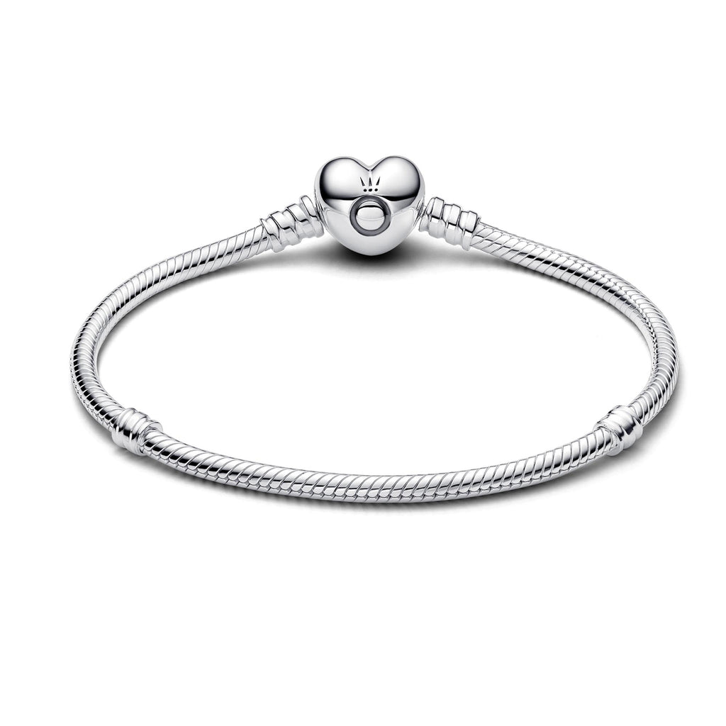 Pandora Moments Bracelet Maille Serpent Fermoir Cœur 590719
