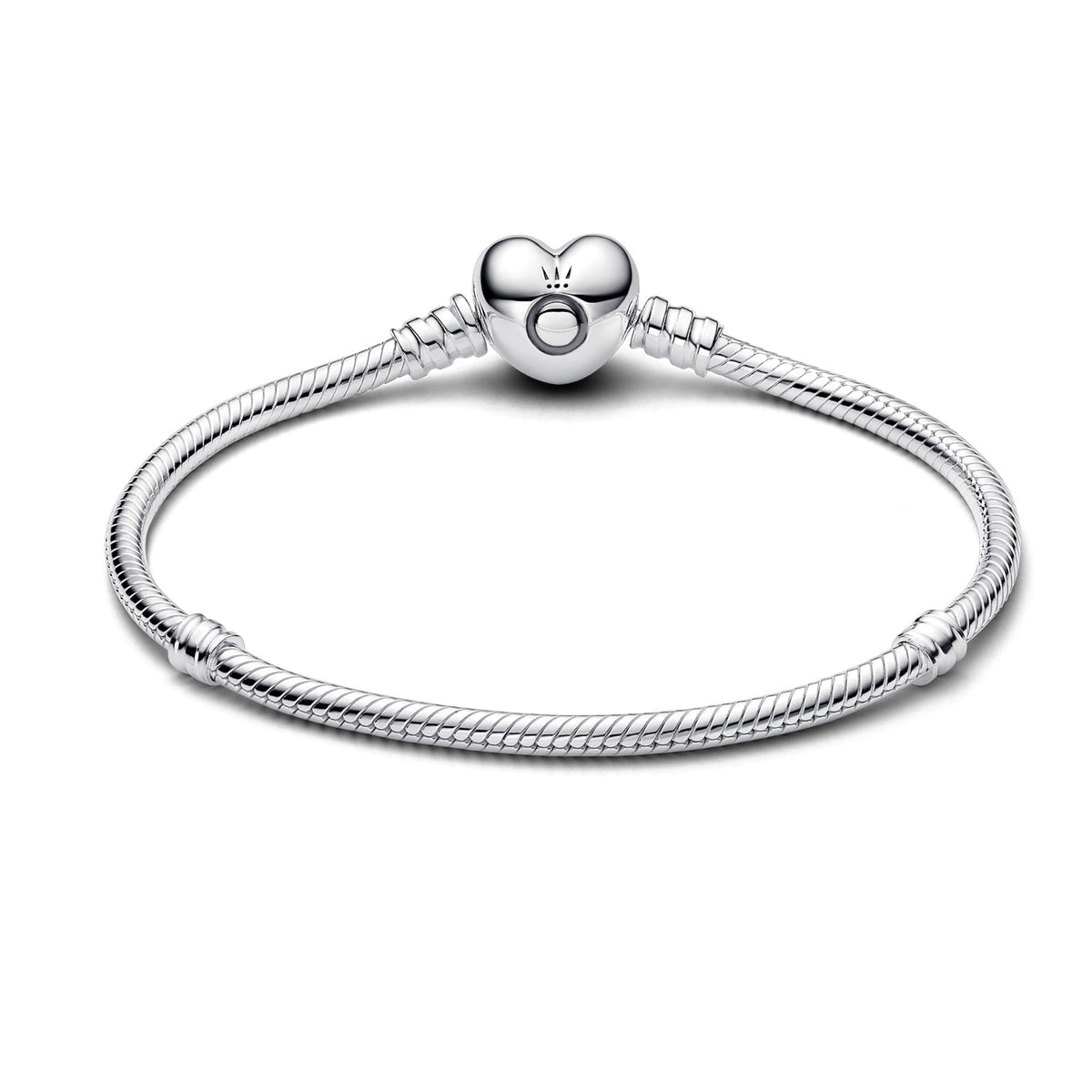 Pandora Moments Bracelet Maille Serpent Fermoir Cœur 590719