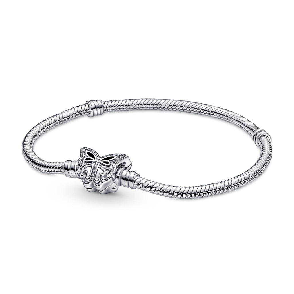 Pandora Moments Bracelet Maille Serpent Fermoir Papillon 590782C01
