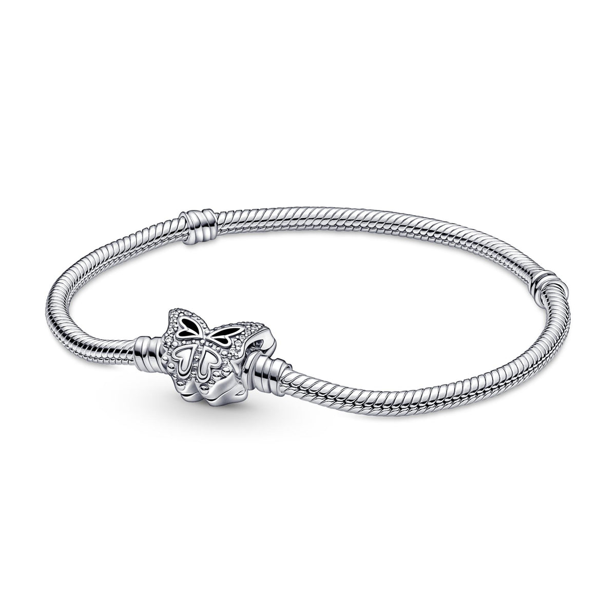 Pandora Moments Bracelet Maille Serpent Fermoir Papillon 590782C01