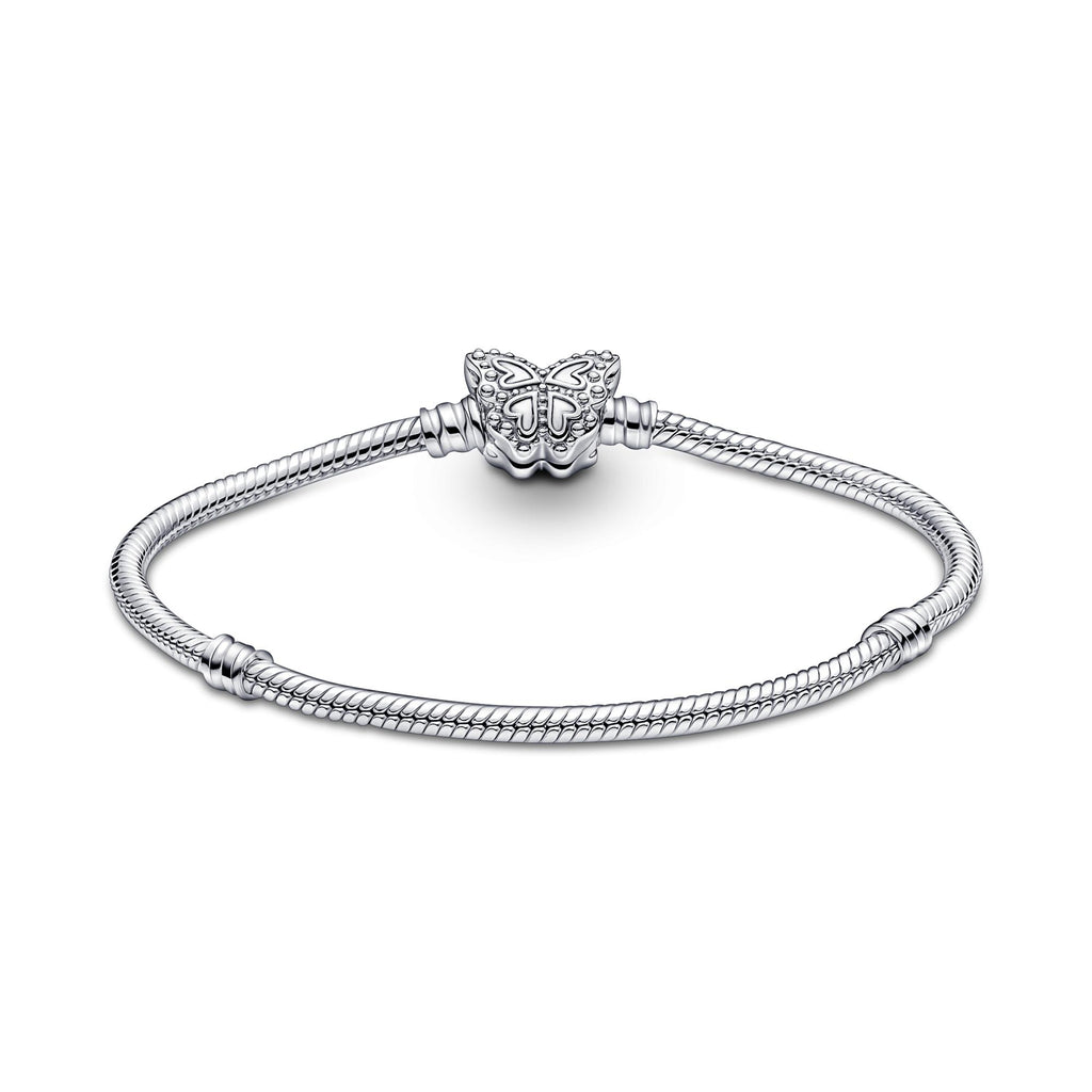 Pandora Moments Bracelet Maille Serpent Fermoir Papillon 590782C01
