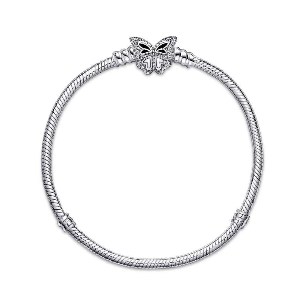 Pandora Moments Bracelet Maille Serpent Fermoir Papillon 590782C01