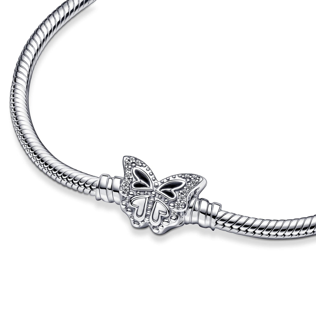 Pandora Moments Bracelet Maille Serpent Fermoir Papillon 590782C01