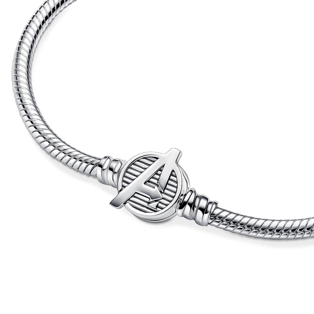Pandora Marvel Bracelet Marvel Maille Serpent Fermoir Logo The Avengers Pandora Moments 590784C00