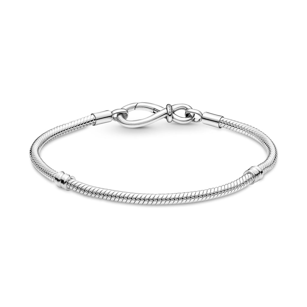 Pandora Moments Bracelet Maille Serpent Nœud de l'Infini 590792C00