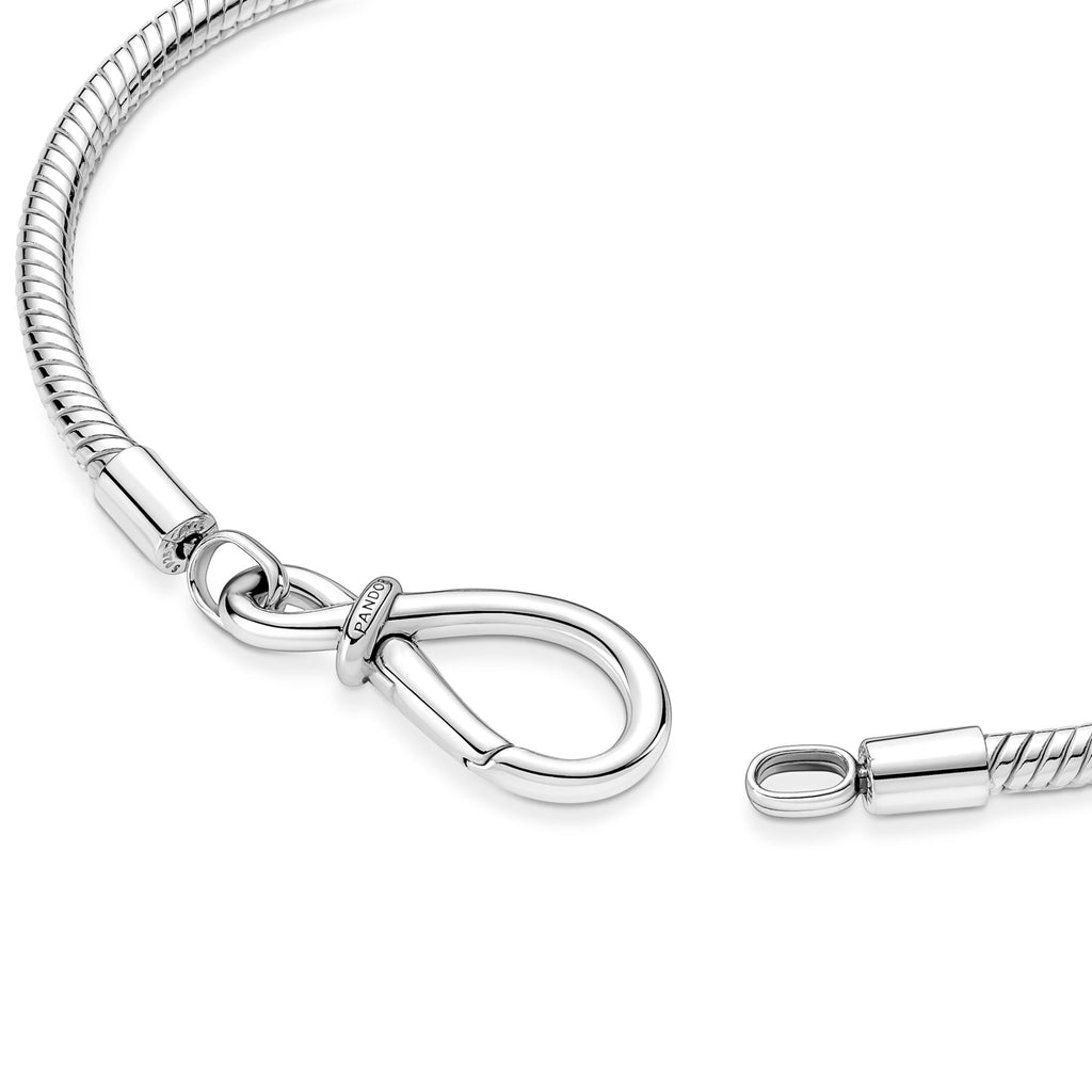 Pandora Moments Bracelet Maille Serpent Nœud de l'Infini 590792C00