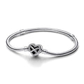 Pandora Moments Bracelet Maille Serpent Fermoir Cœur Infini Scintillant 592645C01