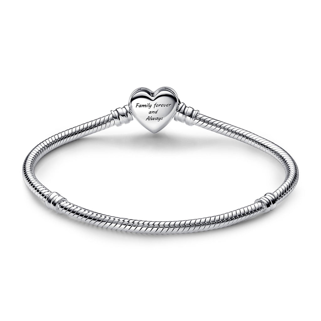 Pandora Moments Bracelet Maille Serpent Fermoir Cœur Infini Scintillant 592645C01