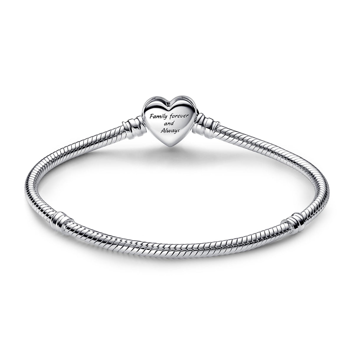 Pandora Moments Bracelet Maille Serpent Fermoir Cœur Infini Scintillant 592645C01