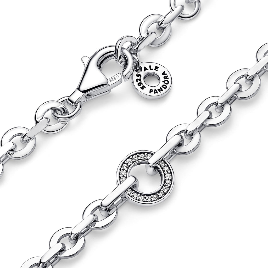 Pandora Signature Bracelet Chaîne Audace Pavé 592777C01