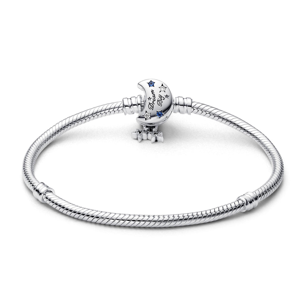 Pandora Moments Bracelet Maille Serpent Fermoir Lune Scintillante 592819C01