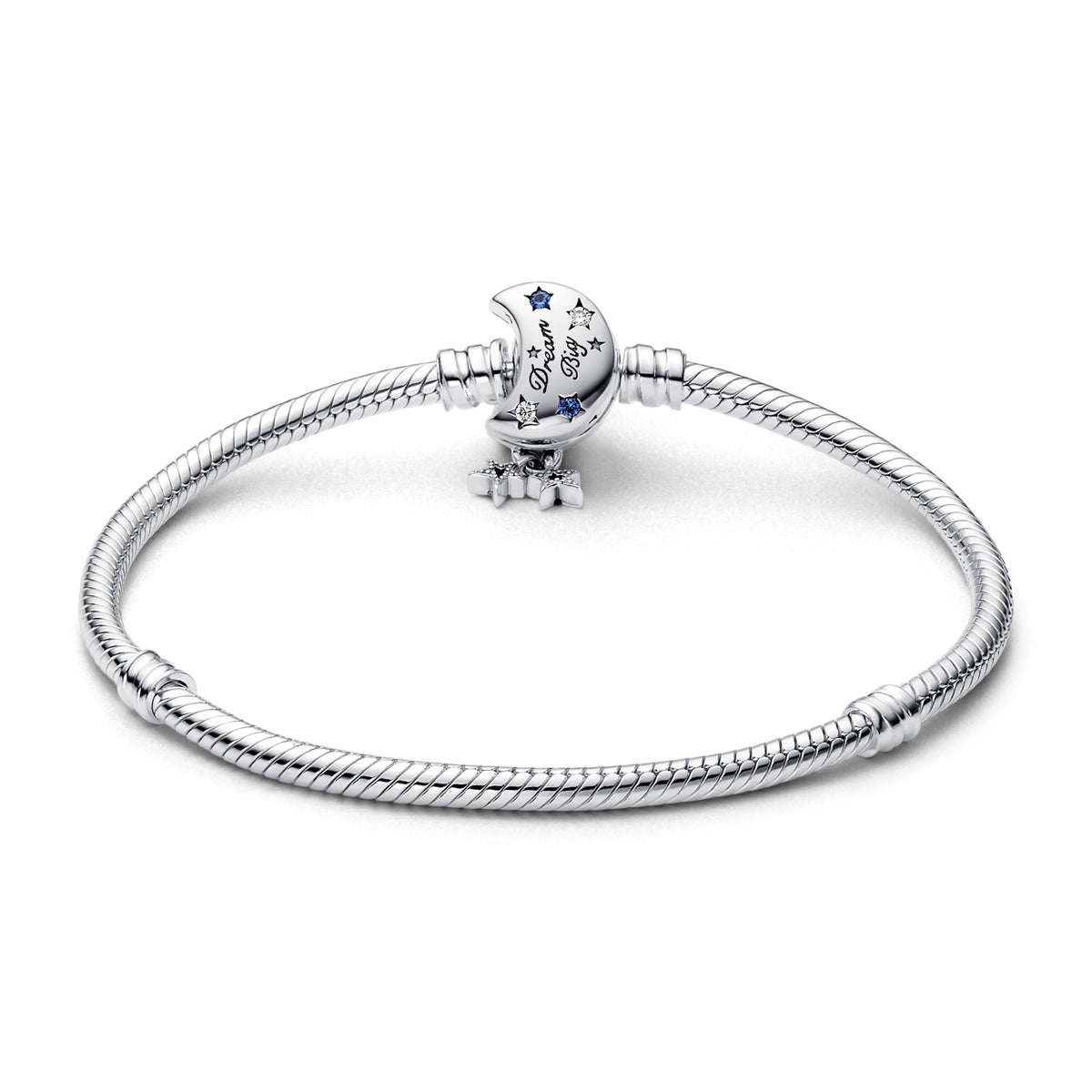Pandora Moments Bracelet Maille Serpent Fermoir Lune Scintillante 592819C01